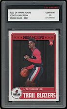 Scoot Henderson 2023-24 Panini NBA Hoops 1st Graded 10 Rookie Card #297 Scoota picture