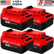 4PACK 20 Volt Lithium-Ion 8.0Ah Battery for PORTER CABLE 20V Max PCC680L PCC685L picture
