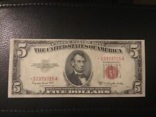 RARE ERROR STAR Note 1953 $5 Red Seal United States Note 3 PAIRS & 123 RUN BILL picture