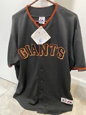NWT BARRY BONDS SAN FRANCISCO GIANTS JERSEY #25 BLACK SEWN ON MAJESTIC AUTHENTIC picture