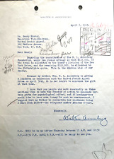 ISRAEL RELATED WALTER ANNENBERG SIGNED RARE 1947 LETTER TO UNITED JEWISH APPEAL picture