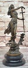 Greek Mythology Female Figure Girl w/ Sword by Milo Bronze Art Sculpture Figure picture