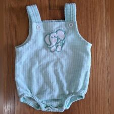 Vintage Carter's Unisex Baby Boy Girl 9 Months Mint Green Romper One Piece picture