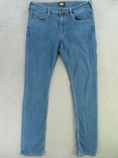 Paige Jeans Mens 34x33 Blue Straight Denim Blue Stretch picture