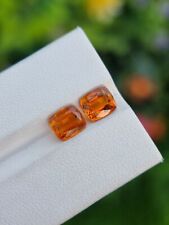 Clinohumite Gemstone Matching Pair Cushion Shape Orange Color From Tajikistan picture