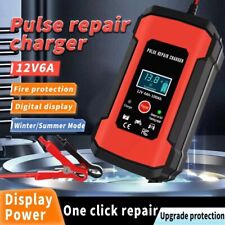 12V 6A Auto Smart Lead-acid GEL Battery Charger Car Motorcycle LCD Orange picture