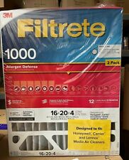 3M Filtrete 1000 Air Filter 16x20x4 Bacteria and Virus Germs AC Allergen(2 pack) picture