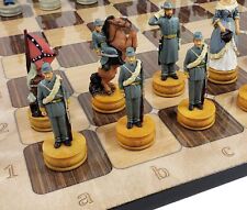 US American Civil War Queens Painted Chess Set W/ 17
