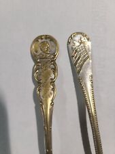 2 Collector Spoons. Admiral Dewey U.S Cruiser OLYMPIA & american flag picture
