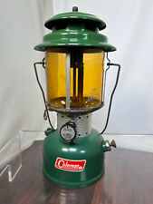 Vintage Green Coleman 220F Adjustable 2-Mantle Lantern Pyrex Glass USA 7/67 picture