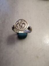 Antique Rare Late Medieval, Pre Georgian Silve Seal Signet Ring US- 8 picture