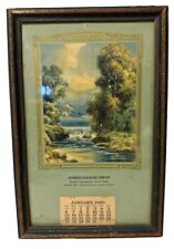 Vtg 1929  R. Atkinson Fox Advertising Litho Framed Calendar Chambers Hardware Co picture