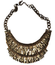 Vintage Stella & Dot Pegasus Bib Costume Jewelry Necklace Gold Tone Ginsburg 19