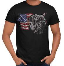 Patriotic Neapolitan Mastiff American Flag - Adult Unisex T-Shirt picture