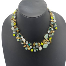 Rare J. Crew Spring Bloom Faceted Crystal Statement Necklace 17-19 Inches picture