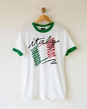 1980s Deadstock Vintage Italy Ringer T Shirt Green Size L picture