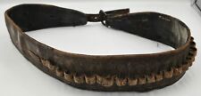 antique leather cartridge belt Western Americana distressed Authentic For Decor  picture