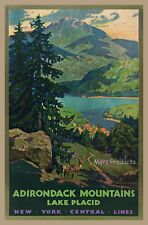 Adirondack Mountains New York Central Lines 1920s Vintage Travel Poster 16x24 picture