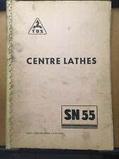 Original Operator Manual TOS SN 55 Trencin Lathe 1965 Parts List picture
