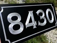 Engraved Personalized Custom House Home Number Street Address Metal 14x5 Sign picture