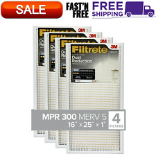 Filtrete 16x25x1 Air Filter, MPR 300 MERV 5, Clean Living Dust Reduction, 4 Pcs picture