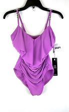 Magicsuit Women’s Purple Underwire Ruffle One Piece Swimsuit Size 8 picture