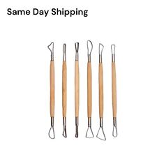 6Pcs Clay Pottery Tool Ceramic Sculpting Tools Carving Ribbon Wire picture
