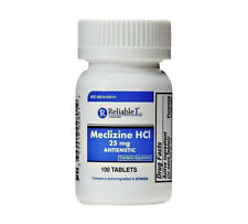 Meclizine HCL 25mg Tablets 100 ea (Compare to Bonine) Chewable Exp. April 2025 picture