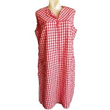 Vintage 1960's SUE SHERRY SEERSUCKER CHECKER ZIPSACK UNION MADE USA HOUSE Dress picture