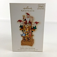 Hallmark Keepsake Christmas Ornament Santa's Jolly Workshop Light Sound New 2011 picture
