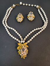 Original By Robert Necklace And Earrings Set 1960's picture