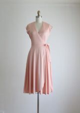 Vintage 1970s Blush Pink Wrap Midi Dress picture