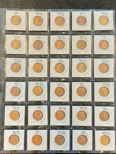 Complete Red choice/gem BU wheat cent set 1948-1958 30 coins picture