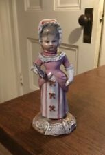 VINTAGE ANTIQUE VICTORIAN CHELSEA STYLE PORCELAIN FIGURAL STATUE OF A YOUNG LADY picture