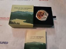 Niue 2016 $2 - King Of Continents: Grizzly Bear - 1 Oz. 999 Silver Coin picture