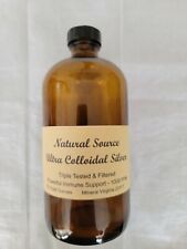 (2) Natural Source Ultra Colloidal Silver 1000 PPM - 16 oz Glass Bottles picture