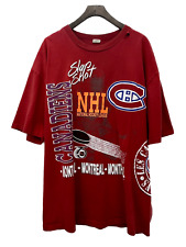 1991 Montreal Canadiens Vintage Hockey T-Shirt | AOP | Size XL | Red | NHL picture