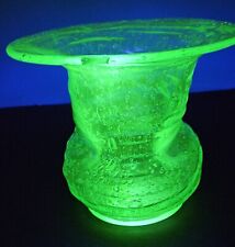 Vintage 1927  Pheonix Consolidated Catalonian Green Uranium Glass Vase, 6