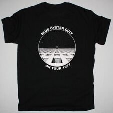 Vtg Blue Oyster Cult Band ON TOUR 1977 Cotton Black S-5XL Unisex Shirt picture