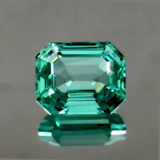 AAA 12.8 CT+ Flawless Natural Green Emerald Loose Certified Gemstone Emerald Cut picture