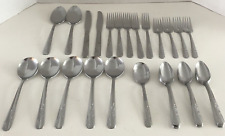 33 Pc Vintage Everbrite FAVORITE Stainless Steel Flatware Set USA picture