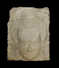 A Khmer Sandstone Carved Apsara Head, Angkor Wat 12th Century picture