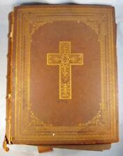 The Holy Bible Book 1858 Edward Dunigan New York George Haydock Large Antique (O picture