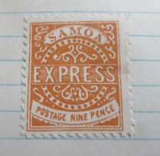 RARE 1877 Antique Stamp Samoa, 9 Pence, Unused, SAMOA EXPRESS, SC#5 picture