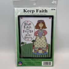 Design Works Counted Cross Stitch Kit Prairie Keep Faith Boho Dress 14 Count picture