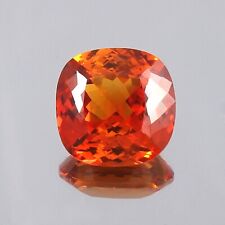AAA Flawless Natural Ceylon Orange Sapphire Loose Cushion Gemstone Cut 16x16 MM picture