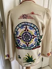 Mexican Souvenir Embroidered Wool Jacket Vintage 1940s Aztec WW2 Era Pinup Retro picture