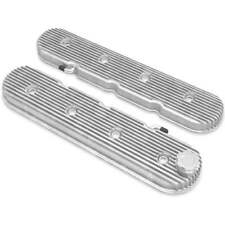 Holley 241-130 Aluminum Vintage LS Valve Covers Natural Finish Finned Standard H picture