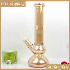 Gold Circuitry: Glass Water Pipe Straight Bong- 10