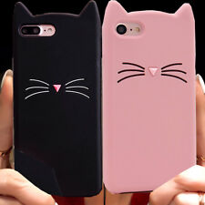For iPhone 15 Pro Max 14 13 Pro 12 11 XR 7 8 Plus Girls Cute Cat Soft Case Cover picture